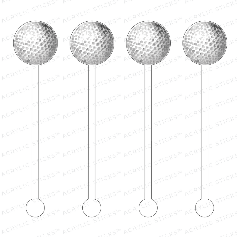 GOLF BALL ACRYLIC STIR STICKS