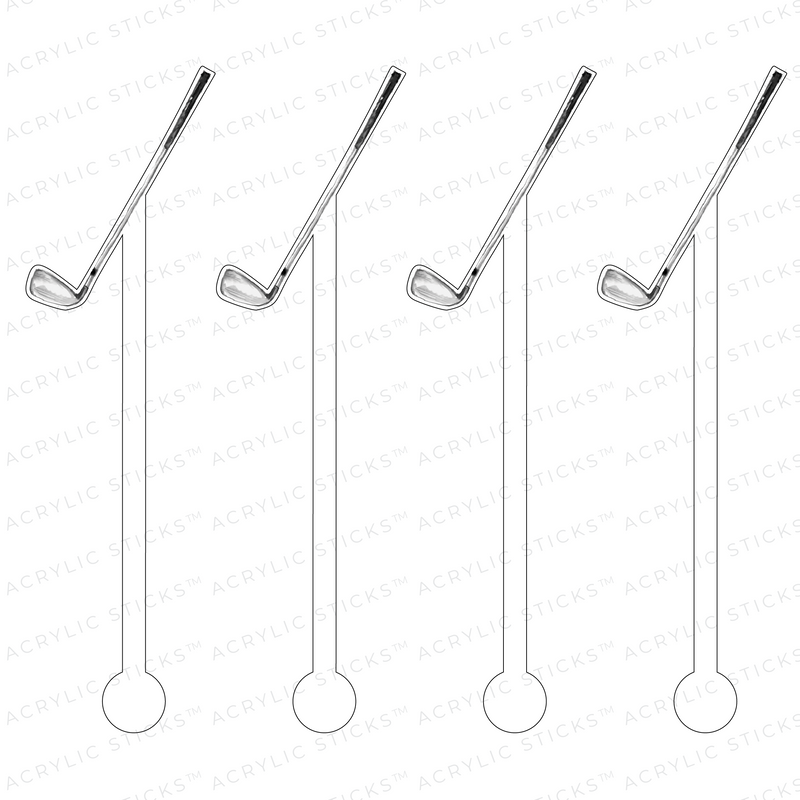GOLF CLUB ACRYLIC STIR STICKS