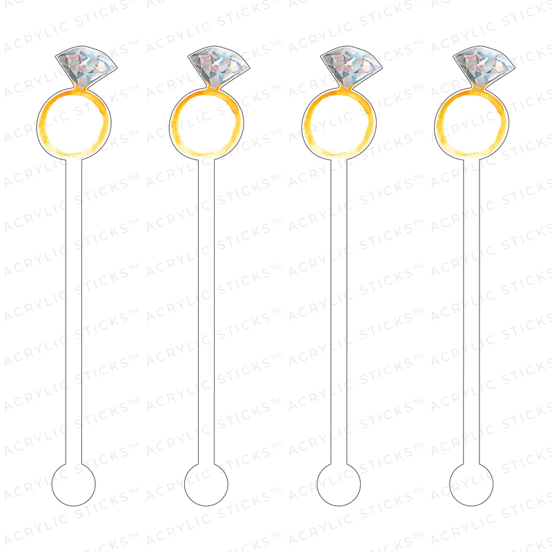 BLING RING ACRYLIC STIR STICKS