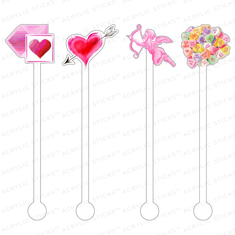 SENDING YOU LOVE ACRYLIC STIR STICKS COMBO