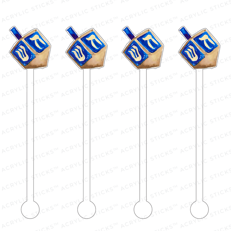 DREIDEL ACRYLIC STIR STICKS