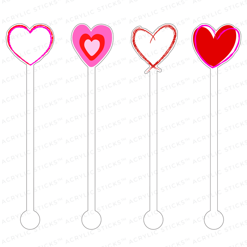 FULL OF HEART ACRYLIC STIR STICKS COMBO