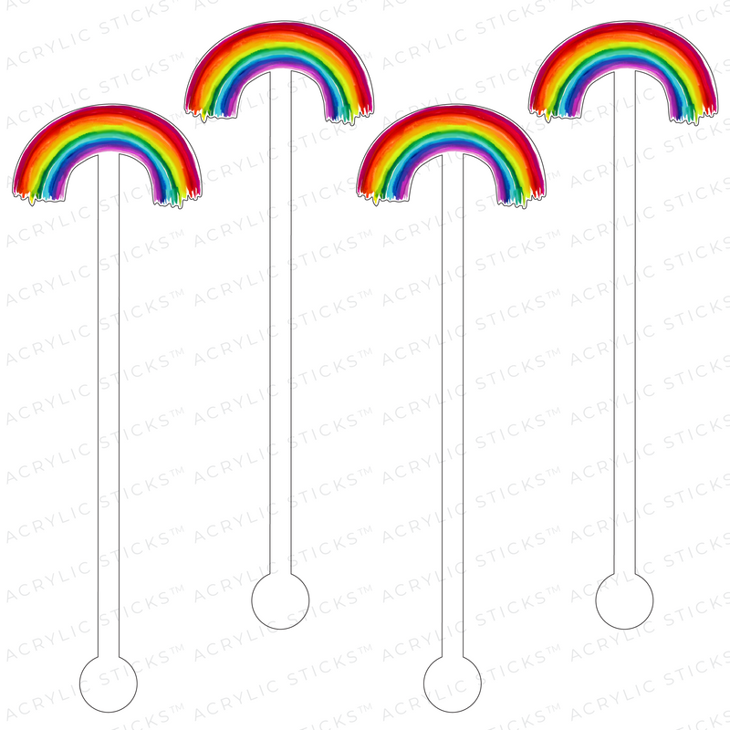 RAINBOW VIBES ACRYLIC STIR STICKS