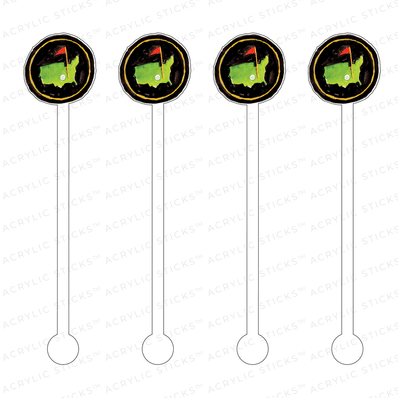 AUGUSTA GOLF LOGO ACRYLIC STIR STICKS