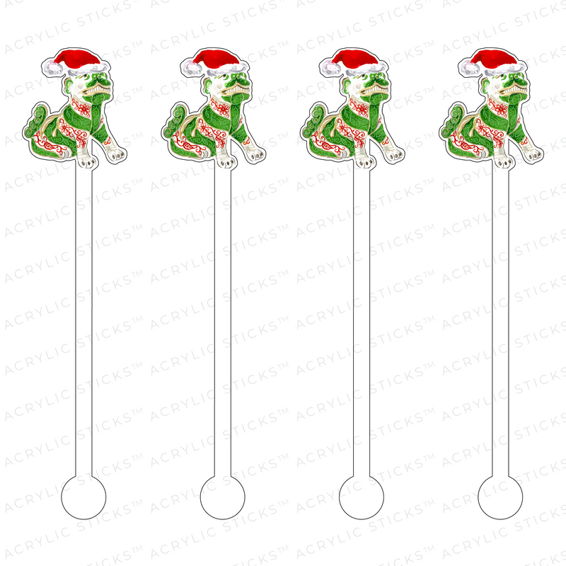 CHRISTMAS FOO DOG ACRYLIC STIR STICKS