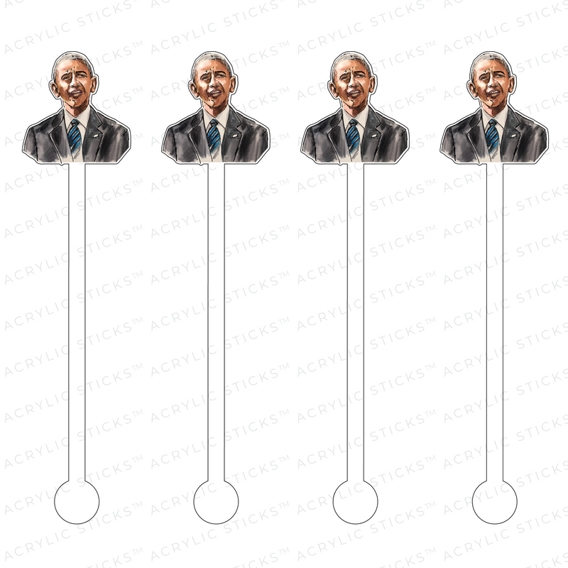 OBAMA ACRYLIC STIR STICKS