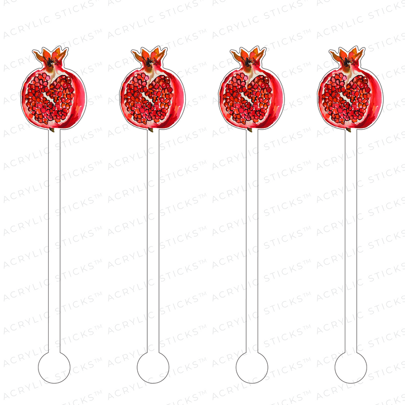 POMEGRANTE ACRYLIC STIR STICKS
