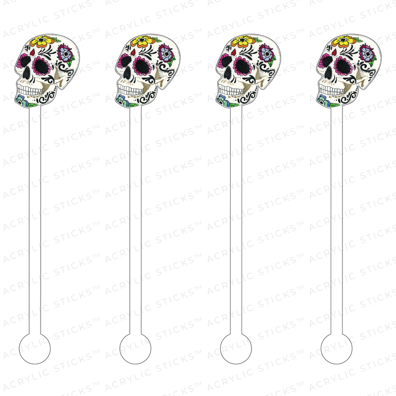 MR. SUGAR SKULL ACRYLIC STIR STICKS