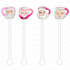 PREPPY PINK SAINT NICK MUGS ACRYLIC STIR STICKS COMBO