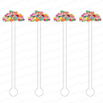 OLD FASHIONED CHRISTMAS CANDY ACRYLIC STIR STICKS