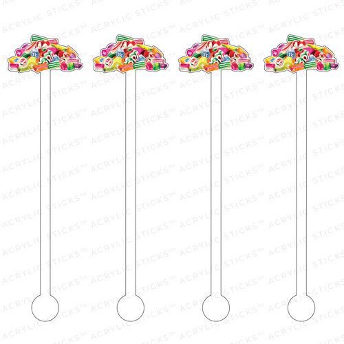 OLD FASHIONED CHRISTMAS CANDY ACRYLIC STIR STICKS