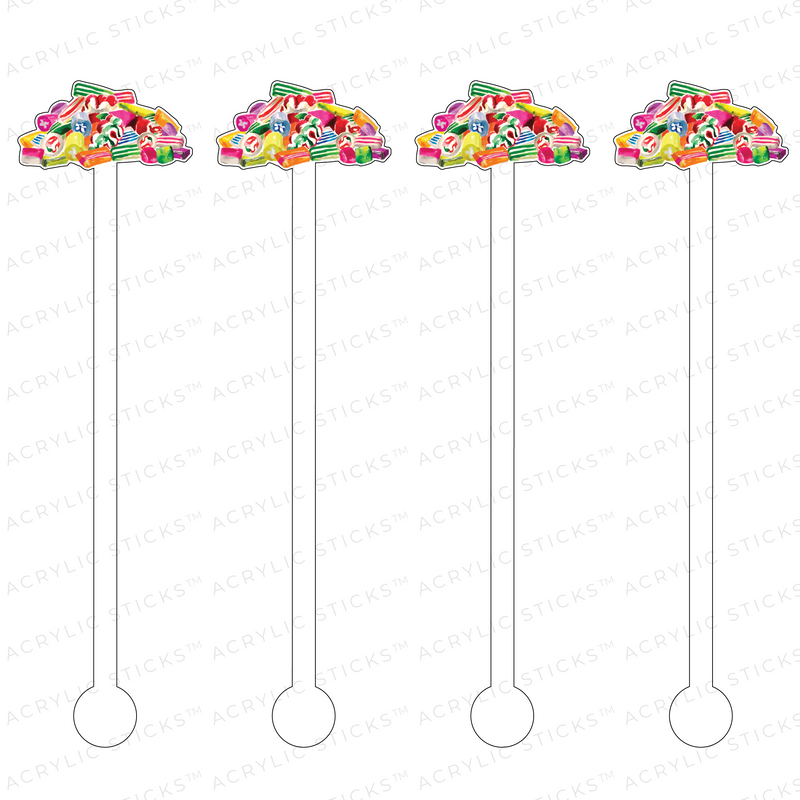 OLD FASHIONED CHRISTMAS CANDY ACRYLIC STIR STICKS