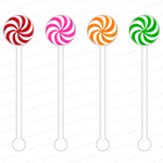 CANDY PEPPERMINTS ACRYLIC STIR STICKS COMBO