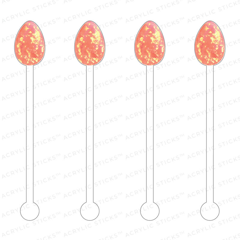 EASTER EGGS ACRYLIC STIR STICKS: 5 STYLES