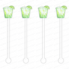 AS X EVELYN HENSON LIME-Y QUENCHER ACRYLIC STIR STICKS