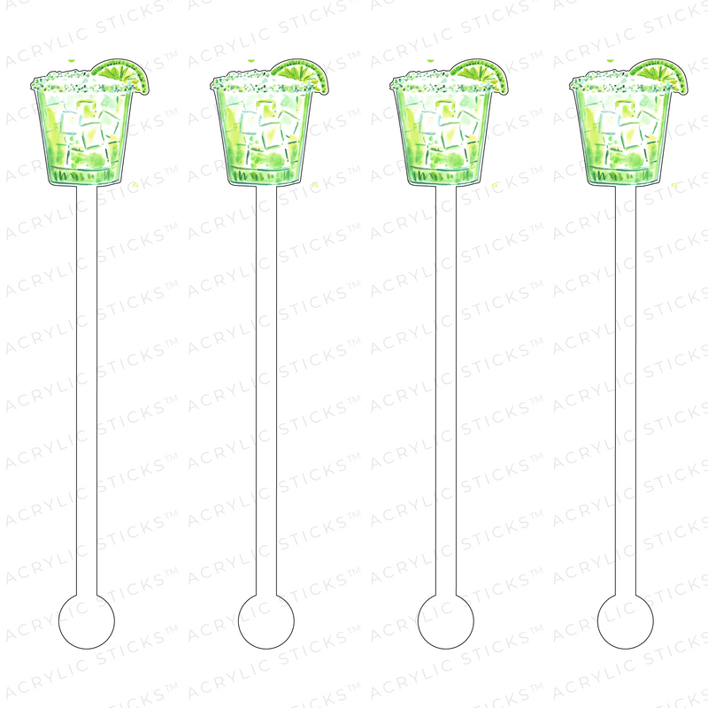 AS X EVELYN HENSON LIME-Y QUENCHER ACRYLIC STIR STICKS