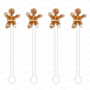 YUMMY GINGERBREAD MAN ACRYLIC STIR STICKS