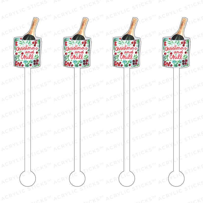 AS X EVELYN HENSON CHRISTMAS & CHILL ACRYLIC STIR STICKS
