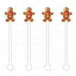 GINGERBREAD MAN ACRYLIC STIR STICKS