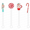 CHRISTMAS PEPPERMINT ACRYLIC STIR STICKS COMBO