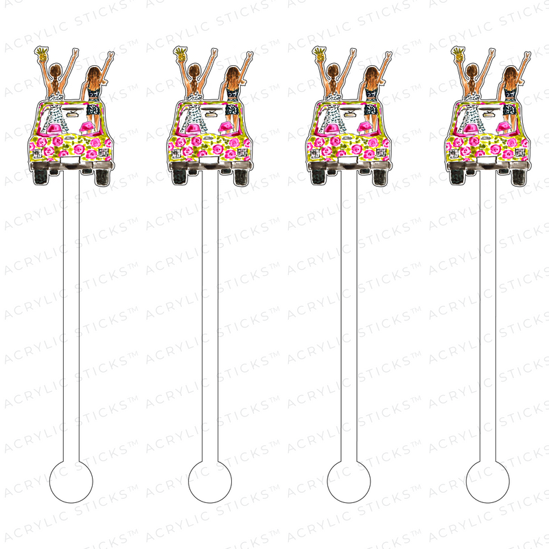 AS X EVELYN HENSON GIRL'S TRIP ACRYLIC STIR STICKS