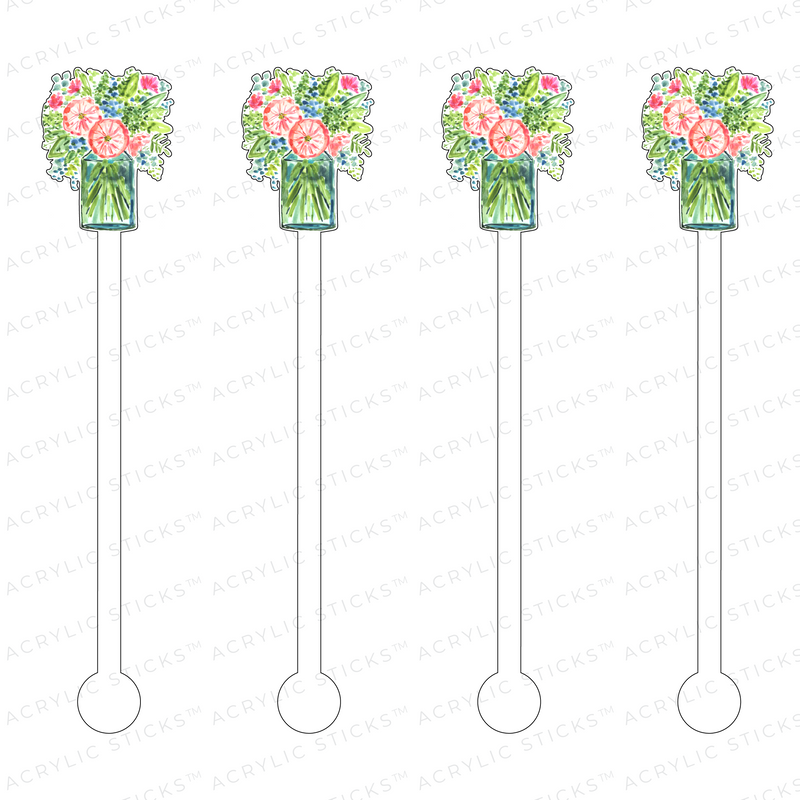 AS X EVELYN HENSON HINT OF CITRUS FLOWERS ACRYLIC STIR STICKS