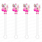 COUTURE PINK SANTA ACRYLIC STIR STICKS