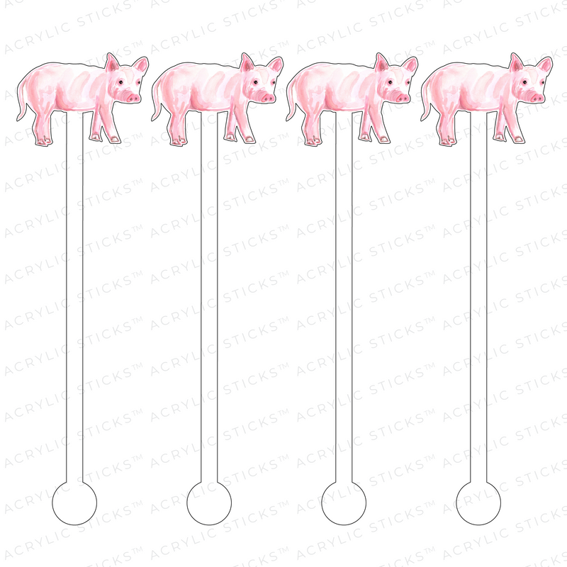 AS X EVELYN HENSON MISS OINKY ACRYLIC STIR STICKS