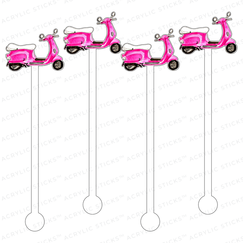 AS X EVELYN HENSON DRIVING MISS VESPA ACRYLIC STIR STICKS