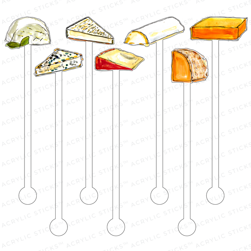 AS X EVELYN HENSON CHEESE LOVERS ACRYLIC STIR STICKS COMBO