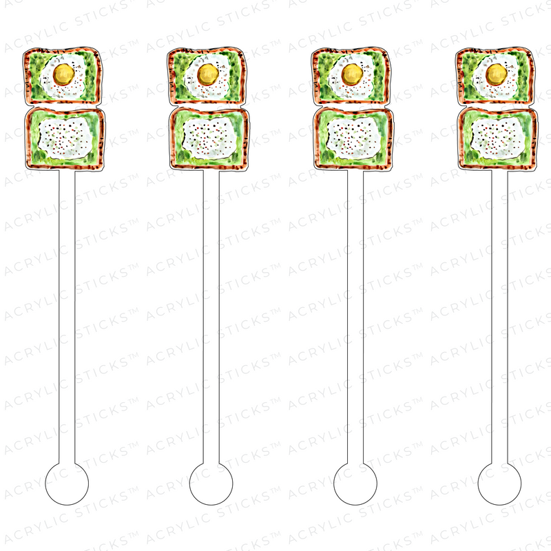 AS X EVELYN HENSON AVOCADO TOAST ACRYLIC STIR STICKS