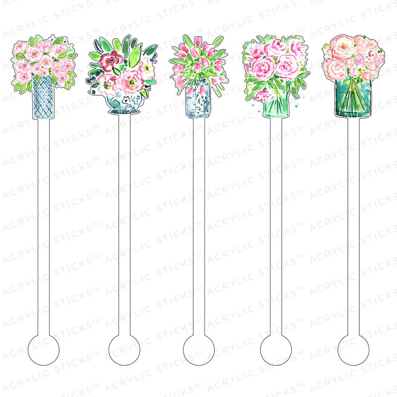 AS X EVELYN HENSON FAWNING OVER FLOWERS ACRYLIC STIR STICKS COMBO