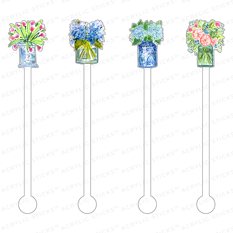AS X EVELYN HENSON FRESH FLOWERS FOR YOU ACRYLIC STIR STICKS COMBO