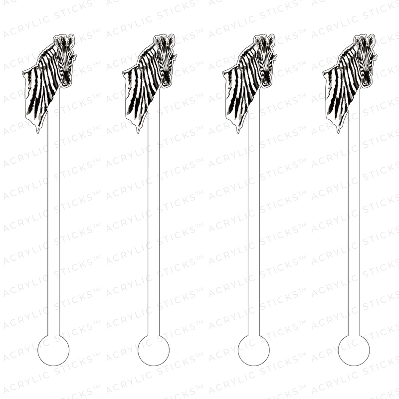 ZEBRA PROFILE ACRYLIC STIR STICKS