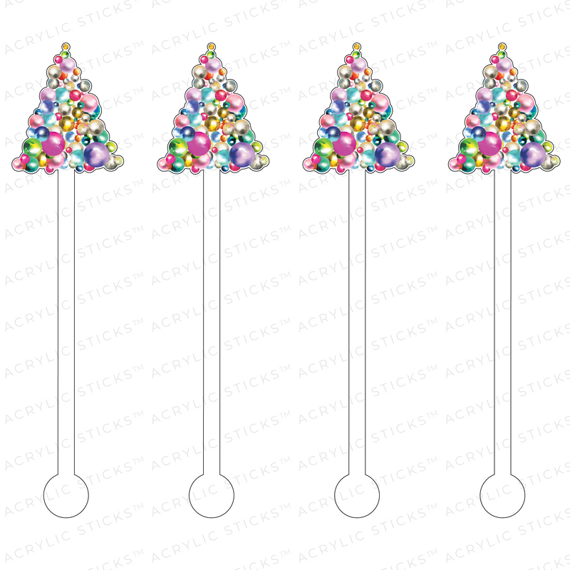 HAUTE ORNAMENTS CHRISTMAS TREE ACRYLIC STIR STICKS