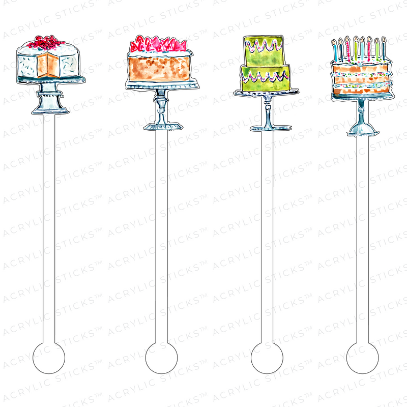 AS X EVELYN HENSON SWEET CAKES ACRYLIC STIR STICKS COMBO