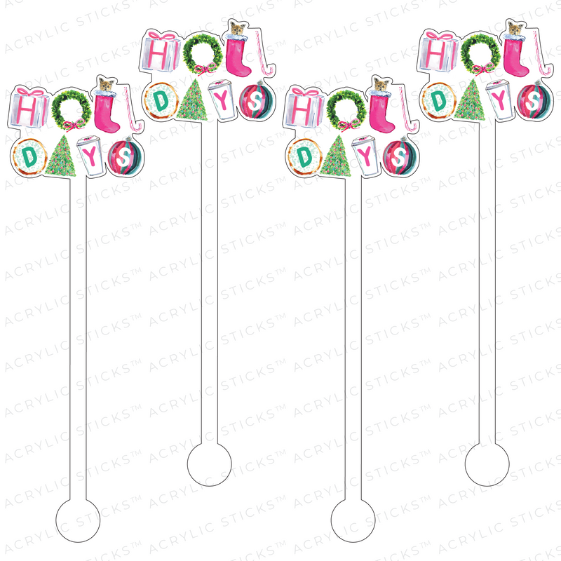 AS X EVELYN HENSON 'HOLIDAYS' ACRYLIC STIR STICKS
