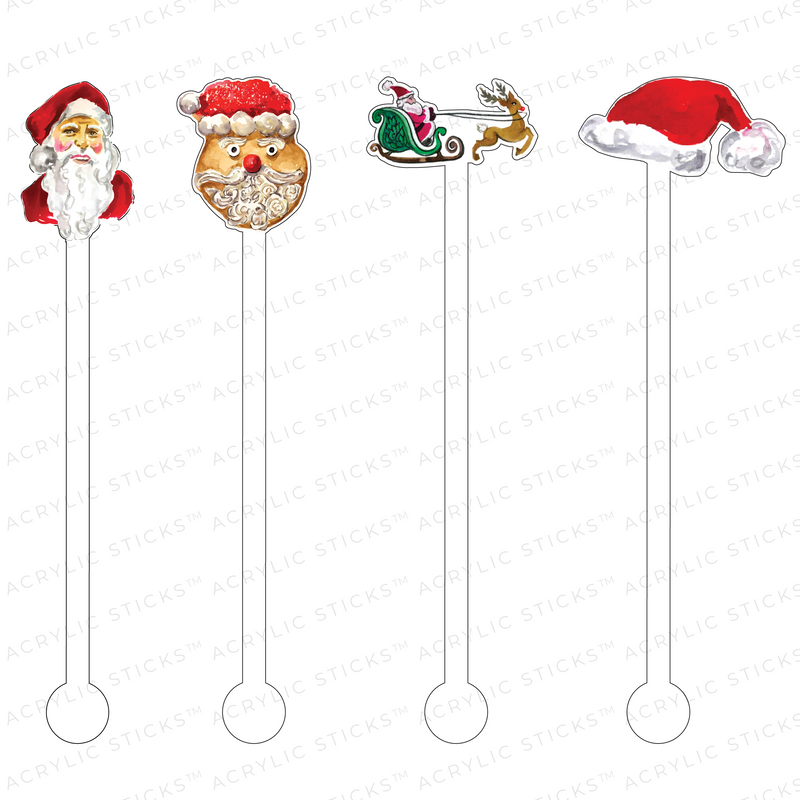 SANTA IS COMING TO TOWN ACRYLIC STIR STICKS COMBO