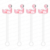 AS X EVELYN HENSON FRU FRU FLAMINGO FLOATY ACRYLIC STIR STICKS