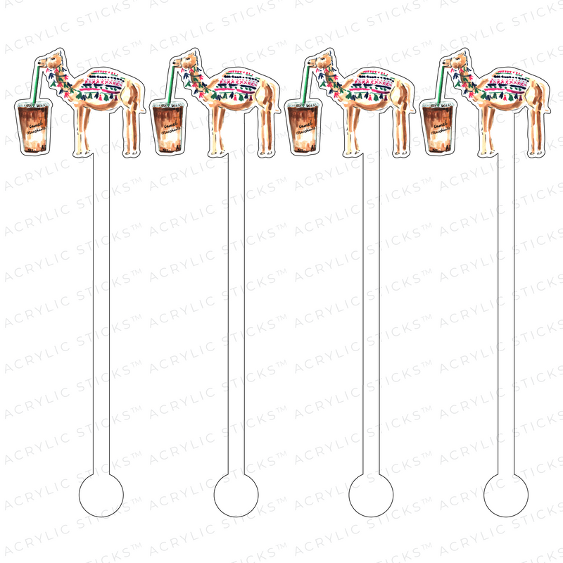 AS X EVELYN HENSON CAMEL MACCHIATO ACRYLIC STIR STICKS