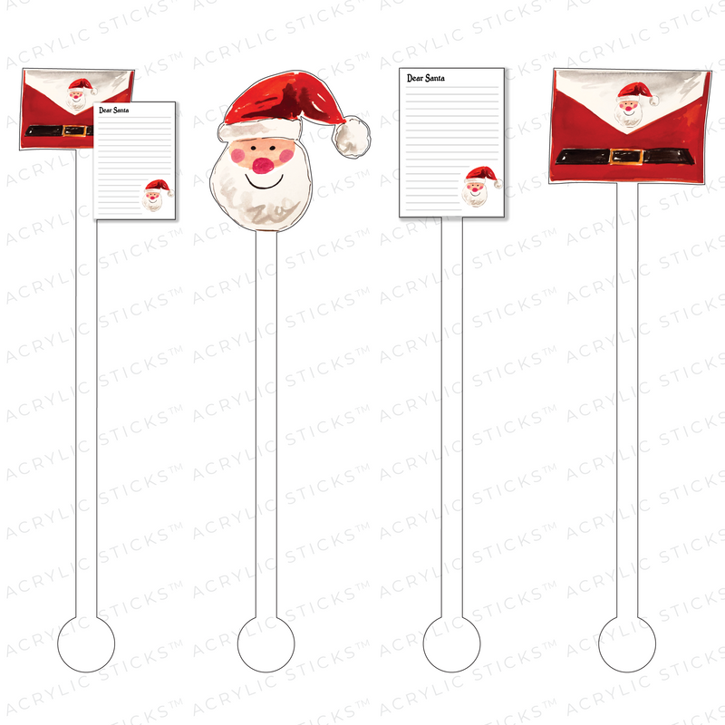 DEAR SANTA ACRYLIC STIR STICKS COMBO