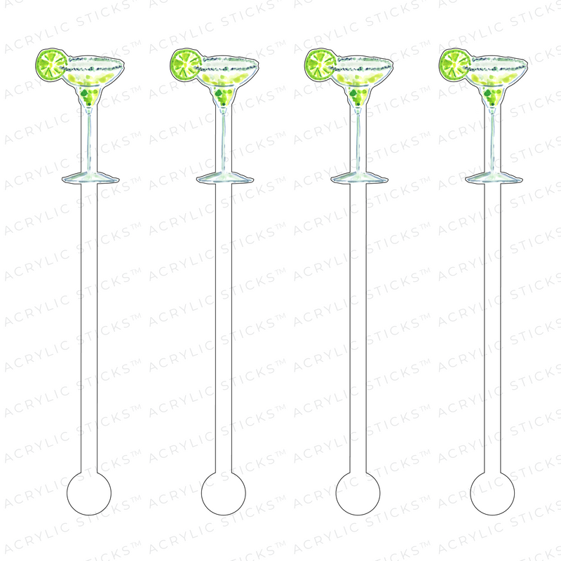 AS X EVELYN HENSON SKINNY MARGARITA ACRYLIC STIR STICKS