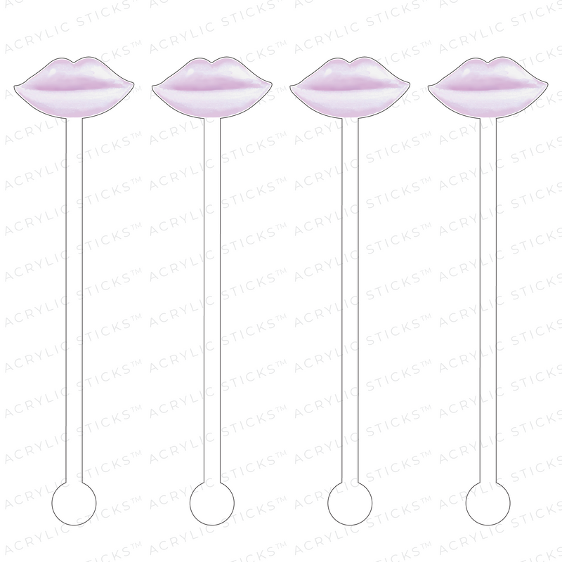SOFT LAVENDER LIPS ACRYLIC STIR STICKS