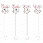 EASTER BUNNY SUGAR COOKIE ACRYLIC STIR STICKS