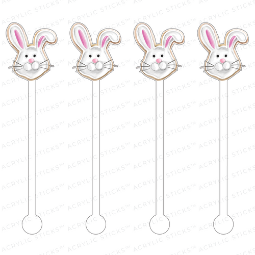 EASTER BUNNY SUGAR COOKIE ACRYLIC STIR STICKS