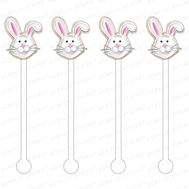EASTER BUNNY SUGAR COOKIE ACRYLIC STIR STICKS