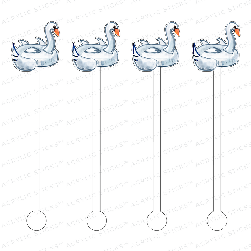 AS X EVELYN HENSON SAVVY SWAN FLOATY ACRYLIC STIR STICKS