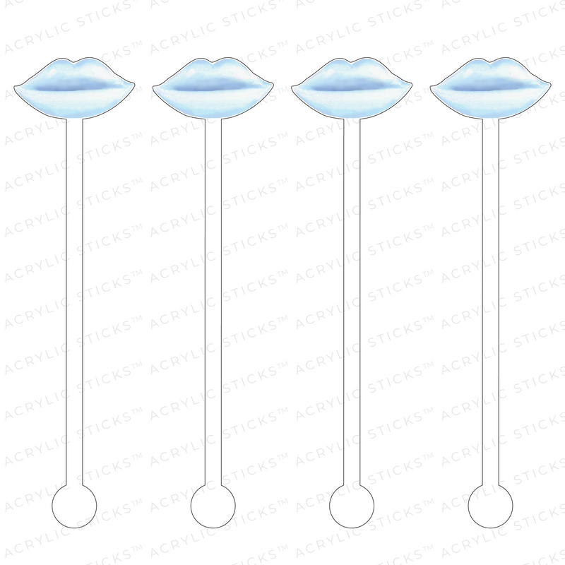 ICE BLUE LIPS ACRYLIC STIR STICKS