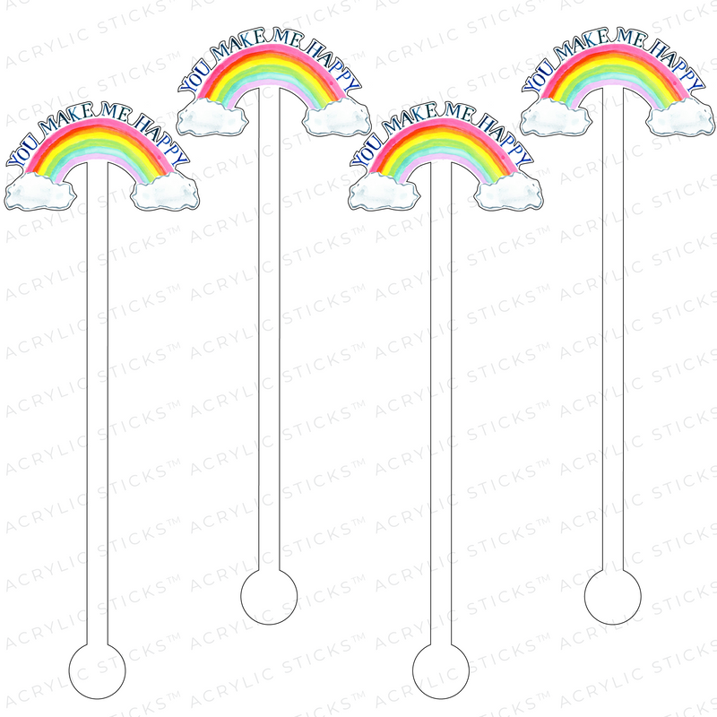 AS X EVELYN HENSON YOU MAKE ME HAPPY ACRYLIC STIR STICKS
