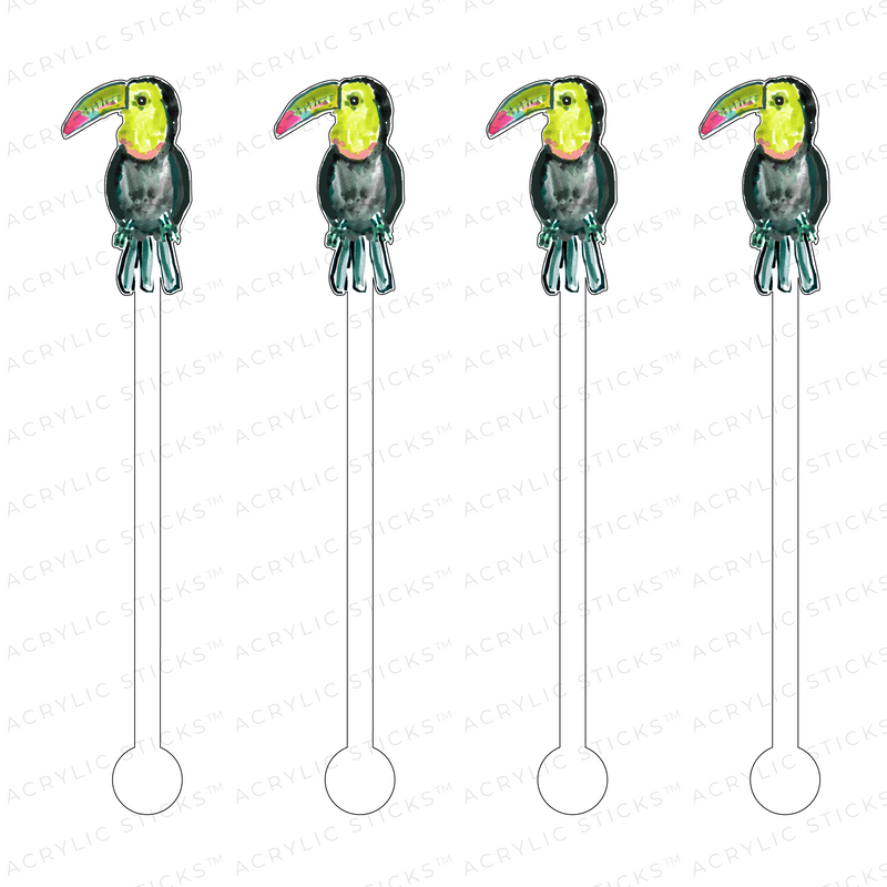 AS X EVELYN HENSON TOO COOL TOUCAN ARYLIC STIR STICKS
